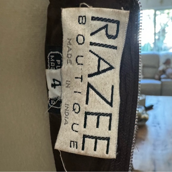 Riaziee Boutique Bronze Pure Silk Formal Beaded Mini Dress Size 4 - Picture 8 of 17